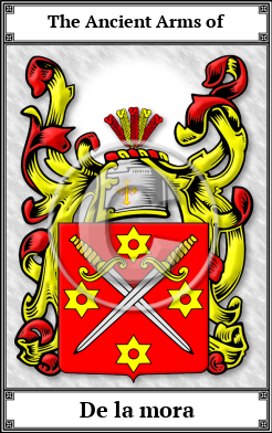 De la mora Family Crest Download (JPG)  Book Plated - 150 DPI